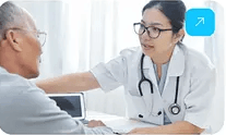 Doctor with patient