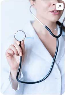 Doctor holding stethoscope
